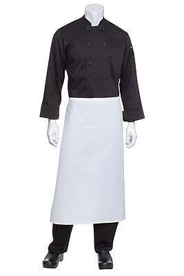 Chef Works Bar Apron Without Pouch Pockets White