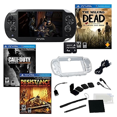 Sony PS Vita The Walking Dead 3G/Wi-Fi Bundle W/2 Games and Accessories, Call of Duty and ResistanceSorry, this item is currently out of stock.