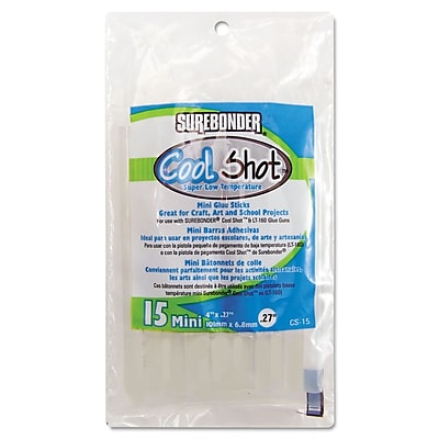 SUREBONDER Cool Shot Low Temperature Mini Glue Stick 15 Pack