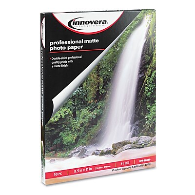 Innovera 11 mil Heavyweight Matte Photo Paper 8 1 2 x 11 White 50 Pack