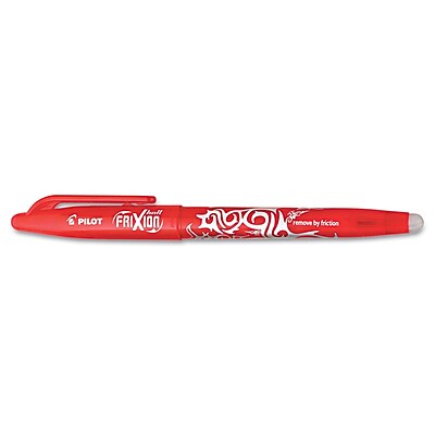 Pilot Frixion Ball 0.7 mm Fine Point Erasable Gel Ink Pen Each Red