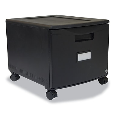 Storex Letter/Legal Single-Drawer Mobile Filing Cabinet, 12 3/4