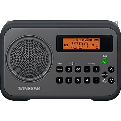 Sangean PR D18 AM FM Stereo Digital Tuning Portable Receiver Black