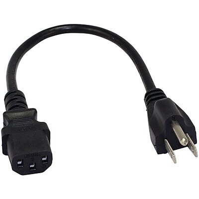 Vericom TCTXPS0100940 1 3 Prong C13 Power Cord Black