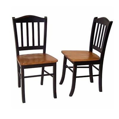 Boraam Rubberwood Shaker Dining Chair Black Oak 2 Pack
