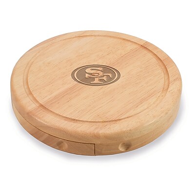 ... San Francisco 49Ers" Engraved Cheese Board Set W/Tools, Wood/Brown
