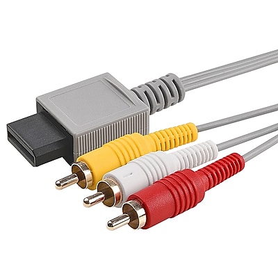 Insten GNINWIIXCAB5 6 AV Composite Cable For Nintendo Wii Wii U Gray