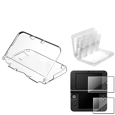 Insten 737248 3 Piece Game Case Bundle For Nintendo 3DS XL