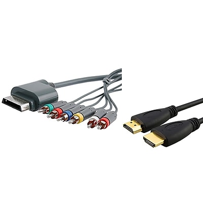 Insten 384188 2 Piece Game Cable Bundle For Xbox 360