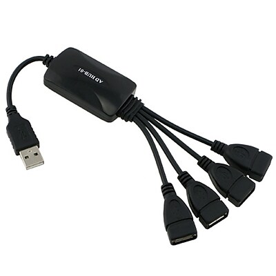 Insten 4 Port Octopus USB Hub Black