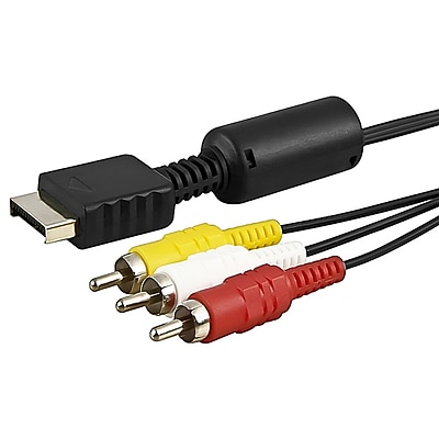 Insten 6 Composite AV Cable For Sony PlayStation 2 3 Black