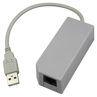 Insten GNINWIIXAD01 Ethernet Network Adapter For Nintendo Wii Gray