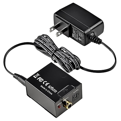 Insten 46.1 Digital Optical Coaxial Toslink To Analog RCA Audio Converter, Black