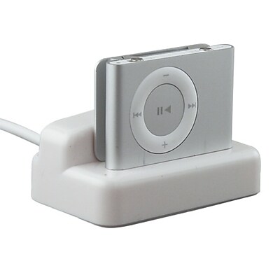 Insten DAPPSHUFCRA1 Multifunction Cradle for Apple iPod Shuffle 2nd Gen White