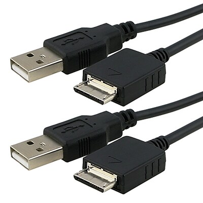 Insten 270673 2 Piece MP3 Cable Bundle for Sony MP3 Player Black