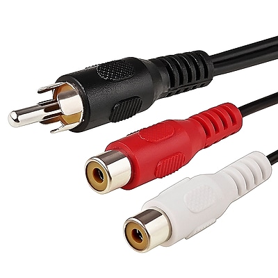 Insten 6 RCA Y Male Female Adapter Cable Black