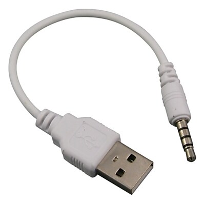 Insten USB Data Charging Adapter For iPod Shuffle 2nd Gen White