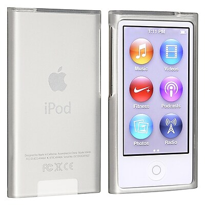 Insten TPU Rubber Skin Case For iPod nano 7th Gen Frost Clear White