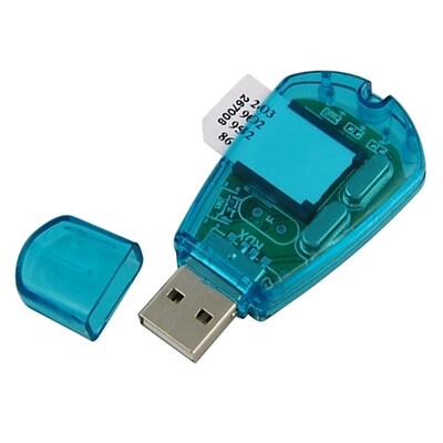 Insten SIM Card Reader Blue