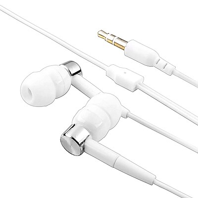 Insten 3.5 mm Stereo Headset White Silver