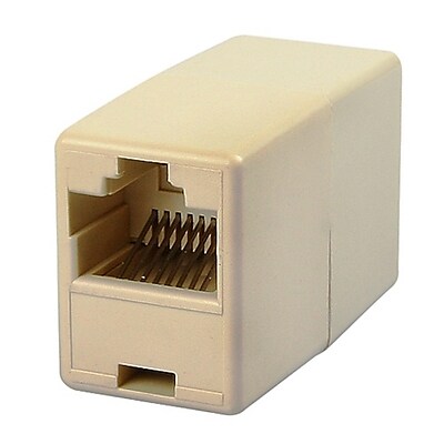 Insten POTHRJ45AD01 RJ45 Ethernet Connector Adapter Light Beige