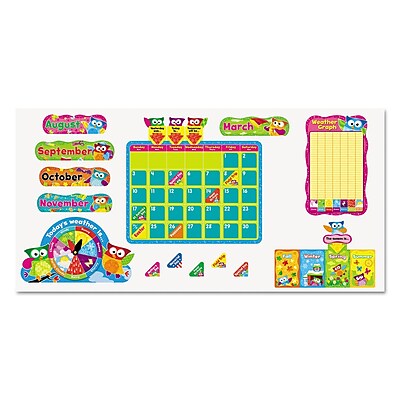 Trend Enterprises Owl Stars! Calendar Bulletin Board Set Grade Prek 6