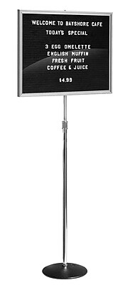 Salsbury Industries Single Pedestal Free Standing Letter Board 2 H x 2 W