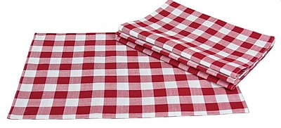 Xia Home Fashions Gingham Check Placemat Set of 4 ; Red