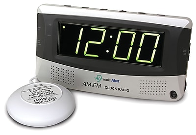 Sonic Alert Sonic Boom Vibrating Alarm Clock with FM Radio