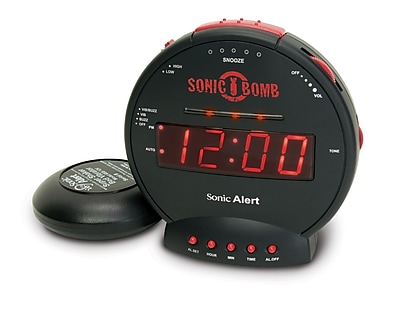 Sonic Alert Sonic Bomb Alarm Clock with Flashing Lights