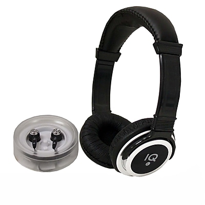 Supersonic Rockerz IQ 212 2 in 1 Deep Bass Stereo On Ear Headphone and Earphone Black