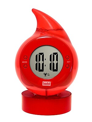 Bedol Water Clock Drop Water Alarm Clock; Red