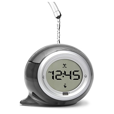 Bedol Water Clock Squirt Water Alarm Clock; Smoke Gray