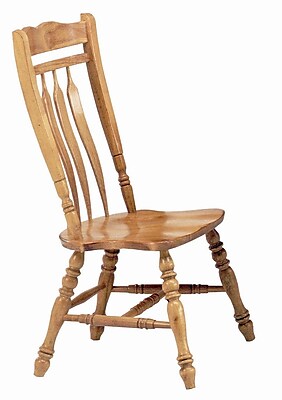 Sunset Trading Sunset Selections Aspen Comfort Back Side Chair Set of 2 ; Rich Honey Light Oak