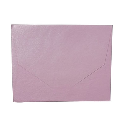 JAM Paper 10 x 13 Booklet Handmade Envelopes Metallic Baby Pink Recycled Sold Individually 5964465