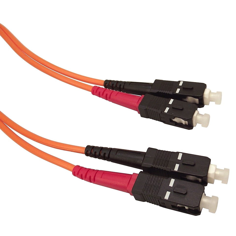 Shaxon 9.8 SC to SC 62.5/125 Multimode Duplex Fiber Optic Patch Cord, Orange
