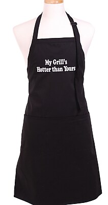 Flirty Aprons Men s My Grill s Hotter Than Yours Apron in Black