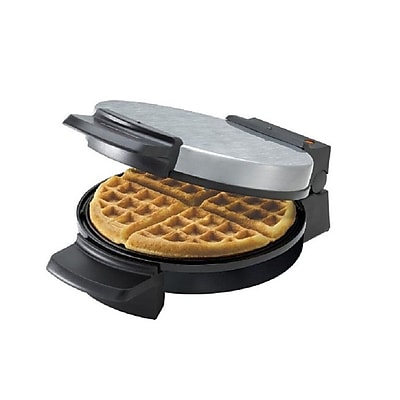 Black & Decker Belgian Round Waffle Maker, Silver