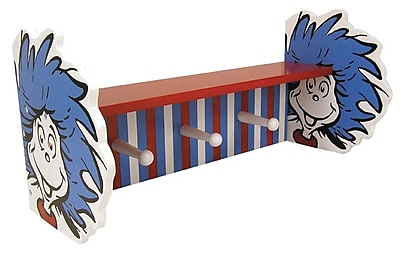Trend Lab Dr. Seuss Cat in the Hat Thing 1 and Thing 2 Shelf w Peg