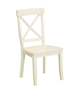 Home Styles Antique White Finish Solid Hardwood Dining Chair
