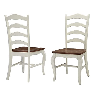 Home Styles French Countryside Rubberwood Solids Dining Chair Pair