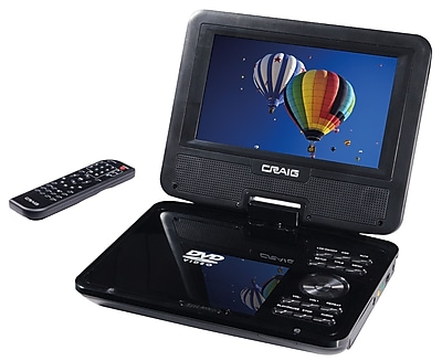 Craig® 7" TFT Swivel Screen Portable DVD/CD Player With Remote Control