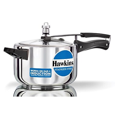 Hawkins Stainless Steel Pressure Cooker; 4.23 Quart