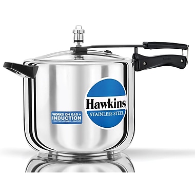 Hawkins Stainless Steel Pressure Cooker; 10.57 Quart