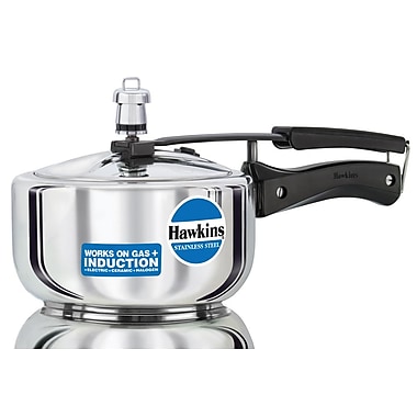 Hawkins Stainless Steel Pressure Cooker; 2.11 Quart