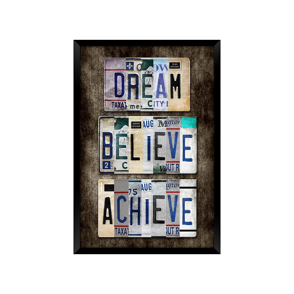 PTM Images Dream and Believe Framed Textual Art