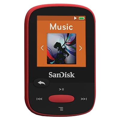 SanDisk Clip Sport SDMX24 004G A46R 4GB MP3 Player Red