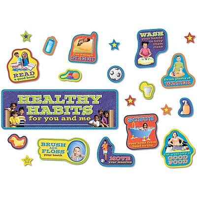 North Star Teacher Resources Bulletin Board Set Healthy Habits