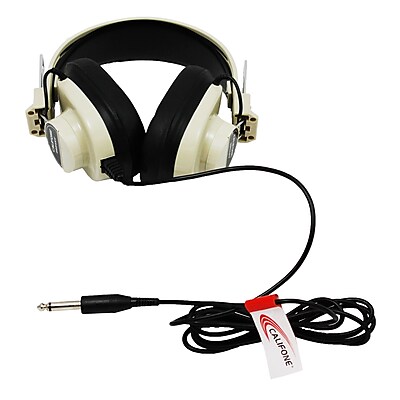 Califone 2924AV Over Ear Headphone Black White