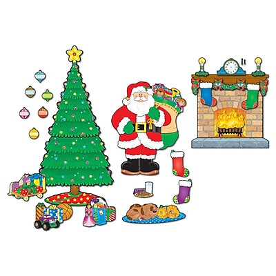 Carson Dellosa Bulletin Board Set Christmas Scene